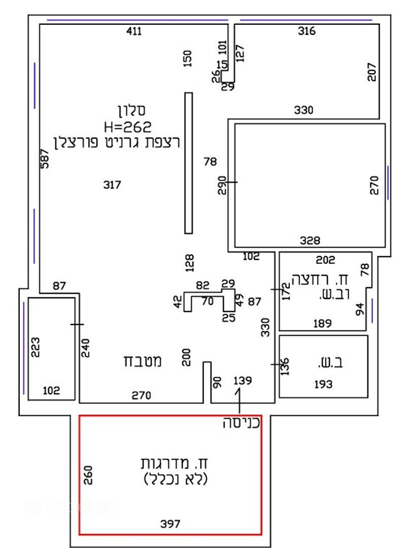 שדרות בן גוריון 71, הצפון הישן החלק המרכזי — 2